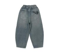 Jean Baggy pour Garçon Enfants, Pant Pantalon en avec Taille Élastique Cérémonie Garçon 14 Ans Classique à Coupe Droite Jeans Enfant Sport Casual Streetwear Pantalon Cargo (Light Blue, 4-5 Years)