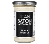 Jean BÂTON - Mayonnaise Black Truffle | Mayonnaise crémeuse à la truffe noire véritable truffe noire Truffe parfaite pour steak, sandwichs et frites | Truffe Mayo sans gluten | Contenu : 245 ml