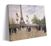 Jean Béraud Entrée de L'exposition Universelle De 1889 Masterpiece Poster imprimé sur toile Décoration murale Idéal pour salon, chambre, bureau et décoration d'intérieur 30 x 45 cm