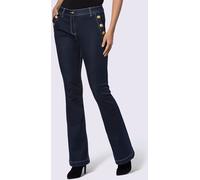 Jean bootcut boutons décoratifs - Ashley Brooke - bleu foncé BLEU FONCÉ 40