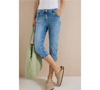 Jean capri slim à taille haute