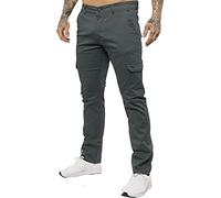 Jean Cargo Enzo pour Hommes Gris Stretch, 32R, gris, 52