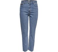 Jean coupe droite à taille haute - ONLY - Femme - Bleu denim clair - Tissu stretch 28/30