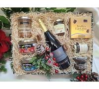 Jean d'Audignac Coffret Gourmand de Fêtes, Assortiment de Terrines, Truffes Fantaisie et Vins, Panier Cadeau Gastronomique avec Spécialités Françaises