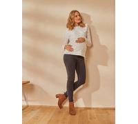 Jean de grossesse tregging avec bandeau gris 48