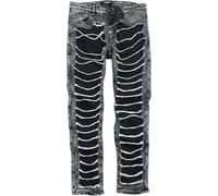 Jean de Rock Rebel by EMP - Jared (Sim Fit) - W30L32 à W34L34 - pour Homme - noir W33L34