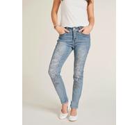 Jean déchiré coupe skinny - Linea Tesini - délavé DÉLAVÉ 19