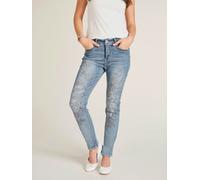 Jean déchiré coupe skinny - Linea Tesini - délavé DÉLAVÉ 23