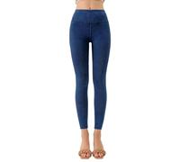 Jean déchiré pour femme - Tendance - Pantalon capri fin en denim - Coupe ajustée - Pantalon de loisirs - Sept huitièmes - Pantalon tendance boyfriend hip, bleu foncé, L