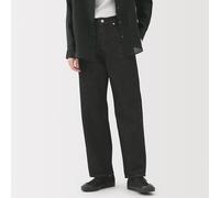 Jean denim coupe droite en kapok mélangé pour femme - Noir Noir 24 inch