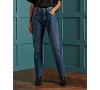 Superdry Jean droit à taille haute Femme Bleu 32/30