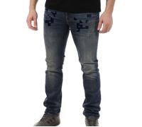 Jean Droit Bleu Délavé Homme Teddy Smith - Coupe Droite - 5 Poches - Passants de Ceinture 38