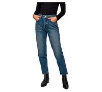 Jean droit SELECTED FEMME Slffrida Hw Mom Mid Jeans Noos W - Bleu - Taille haute - Coton biologique 26/30