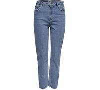 Jean droit taille haute femme bleu clair stretch 5 poches - ONLY 26/32