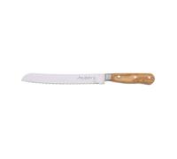 1920 Couteau a pain 20 cmPleine soie, 3 rivetsManche en bois d''olivier En coffret kraft brochable
