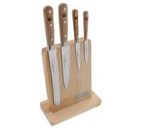 JEAN DUBOST Bloc hêtre aimanté + 4 couteaux - 1920 Chêne