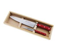 JEAN DUBOST Coffret 2 couteaux de cuisine - 1920 Rouge