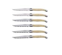 Jean Dubost - Coffret de 6 couteaux Laguiole en corne