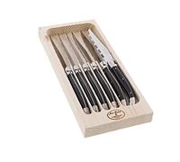 Jean Dubost - Couteaux Laguiole noir, coffret 6