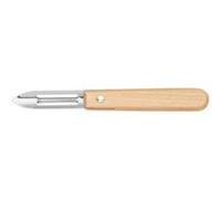 Jean Dubost Eplucheur traditionnel - Bois d'hêtre PEFC - Acier Inoxydable - 15 cm bois