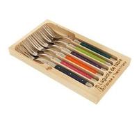 Jean dubost laguiole coffret 6 fourchettes couleur