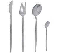 JEAN DUBOST - Ménagère 24 pièces - Fuseau Martele - tout en inox - lame dentée et pointue - boite cadeau