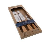 Jean Dubost SET 3 PIECES CUISINE MANCHE OLIVIER TRADITION, Marron