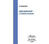 Jean Duns Scot : La théorie du savoir