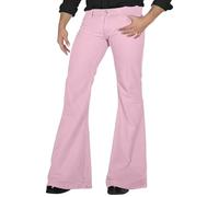 Jean évasé Disco années 70 pour Homme - Pantalon en Denim rétro à Pattes d'éléphant, Jambe Large, Taille Haute, Style Vintage, pour Costume de fête Hi