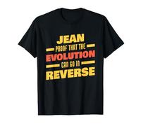Jean Evolution Can Go Inverse Drôle Nom de Jean T-Shirt Graphique avec Valeur