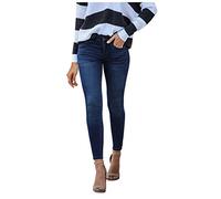 Jean fantaisie Jeggings à imprimé skinny stretch pour femmes couture Leggings en denim ethnique grande taille haute pas cher militaire enceintes fluide cargo été hiver yoga sport large (B marin, L)