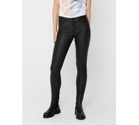 Jean femme aspect cuir skinny moto enduit treggings tube