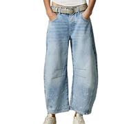 Jean Femme Taille Basse Baggy Stretch Pantalon Jeans Femme Straight Boutons Couleur Unie Lavage Pantalon en Denim Printemps Et Automne Confort Fashion Pants en Denim pour Casual Et Quotidienne