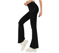 Jean Femme Taille Elastique Confortable en Denim,Jean Taille Haute Flare Amincissant Hanche, Pantalon Fluide Femme éTé Chic Et Elegant Denim DéContracté Jeggings Extensible Pantalon De Sport