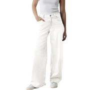 Jean Femme Taille Haute Jambes Larges Elastique Baggy Jeans Taille Elastique Classique Décontracté Pantalon Jean Femme Coupe Droite Automne Hiver Mode Pantalon en Denim(White,6XL)