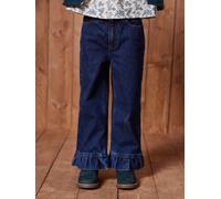 VERTBAUDET Jean Fille Large à Volants Bleu foncé 12A