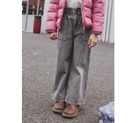 Jean fille large charpentier denim gris 3A