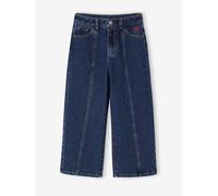 Jean fille large couture devant bleu moyen 6A