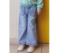 VERTBAUDET Jean Fille Large Motifs brodés Bleu Clair 3A