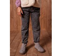 VERTBAUDET Jean Fille mom Poches Coeur Gris 4A