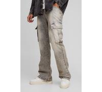Jean flare cargo large en denim homme - ecru - 36R, ecru