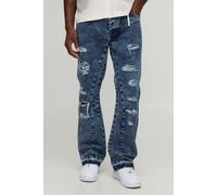 Jean flare déchiré à soufflet homme - bleu - 36R, bleu