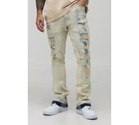 Jean flare délavé déchiré homme - gris - 30R, gris