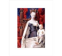 Jean FOUQUET Madonna Child Left Panel Diptych DE MELUN Framed Art Print B12X588