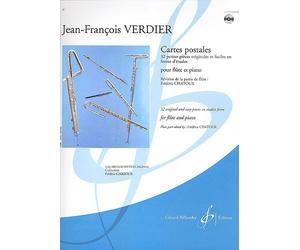 Jean-François Verdier: Cartes Postales. Partitions, CD pour Flûte Traversière, Piano