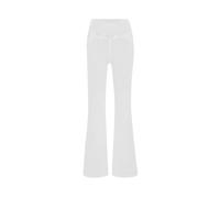Jean Gainant Ventre Plat croisé Extensible, Legging en Jean, Pantalon évasé Taille Haute, Blanc, Taille M