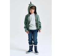 Jean garçon droit facile à enfiler denim effet molleton brut fonce 5A