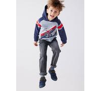 Jean garçon indestructible droit relax facile à enfiler denim gris 3A