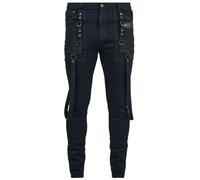 Jean Gothic de KIHILIST by KILLSTAR - KIHILIST Bondage Trousers - S à 4XL - pour Homme - noir S
