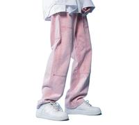 Jean Homme Cargo Coupe Droite Jean Large Taille Élastique Jeans Chic Et Elegant Pantalons Polyvalents Quotidiens Pantalon Français Fluide Jeans Rendez-Vous Regular Pantalons Coupe Droite Pants
